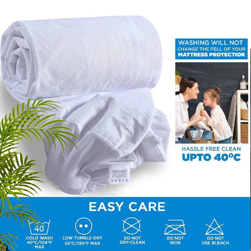 Caroline Shatuik Waterproof Cot Bed Mattress Protector 140 x 70cm,