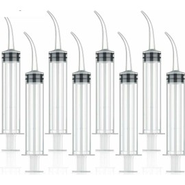 ERAFINE 412 Disposable Utility Syringe, Dental Oral Irrigation Craft Pet Feeding 12cc Curved Tip 12cc 50pcs/Bag