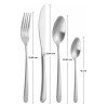 KASABLANCA Juego De Cubiertos De Acero Inoxidable Plateados 16 Piezas