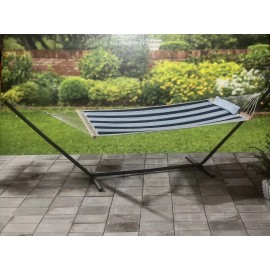 Style Selections 1 Person Weather Resistant Poly Rope And Fabric Hammock With Stand