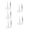 Healvian 5sets Stainless Steel Eyebrow Scissor Tweezer Ergonomic Design for