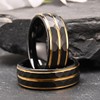 Concept Knight Tungsten Carbide Rings for Men Women 8mm Black