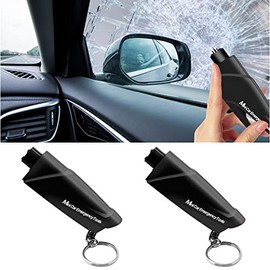 YONGMING Car Window Breaker Seat Belt Cutter, Glass Breaker Emergency Self Rescue Tool,Pack of 2
