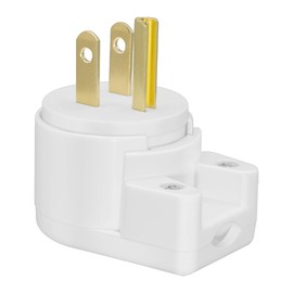 JORINDO 1 Pack 90 Degree Right Angle NEMA 5-15P Plug,US Canada Standard AC Power Connector, DIY Rewirable,12-Position Adjustable (1 Pack NEMA 5-15P Right Angle AC Plug)