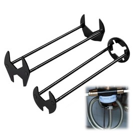 Liroyal Sink Wrench Faucet Tool, 2-Pack, 4-Prong Hex Wrench Plumbing, Undermount Sink Wrench, Portable Sink, Repair Wrench, For Removing and Tightening One-Hole Mixing Faucet, Lock Nut for Kitchen,