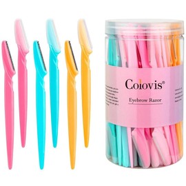 Colovis Eyebrow Razors - Face Razors for Women and Men, Eyebrow Trimmer and Face Shaver, Facial Hair Removal, Facial Razors for Women and Men, Dermaplaning Razor Tool - Color: 24pcs