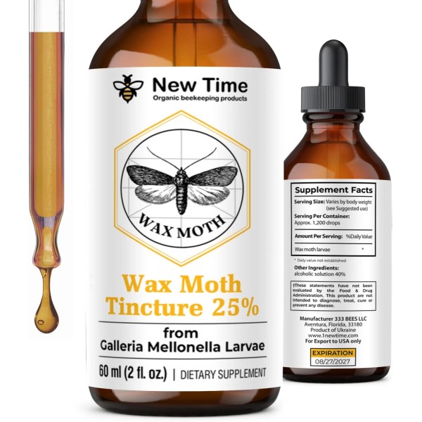 New Time Wax Moth Larvae Tincture 60ml - Extract 25%