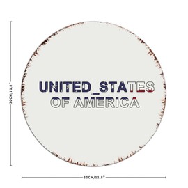 United States Of America Metal Signs Outdoor 12x12 Inch Round Hanging Living Room Pubs Club Patio Home Décor Metal Plaque Country Flag Patriotic Wall Art Plaques for Bedroom