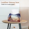 2 Pack Tissue Box Cover Holder, Peacock in Forest Under
