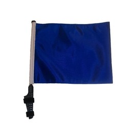 Blue Golf Cart Flag with SSP Flags EZ On & Off Bracket