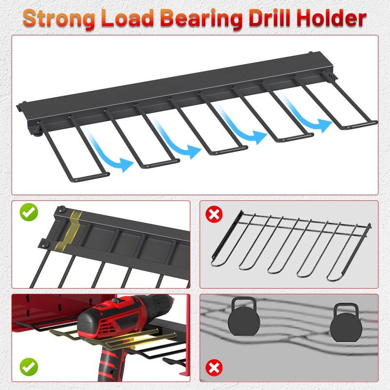 CFMASTER Power Tool Organizer Wall Mount with Charging Station -