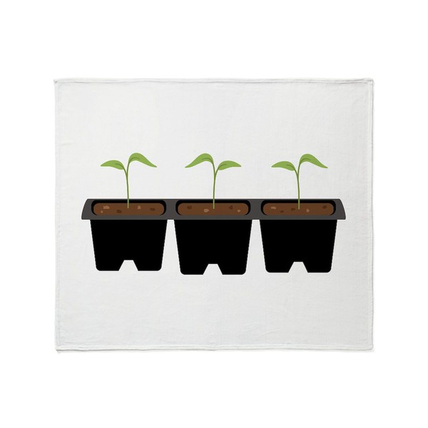 CafePress Plant Seedlings Throw Blanket Super Soft Fleece Plush Throw