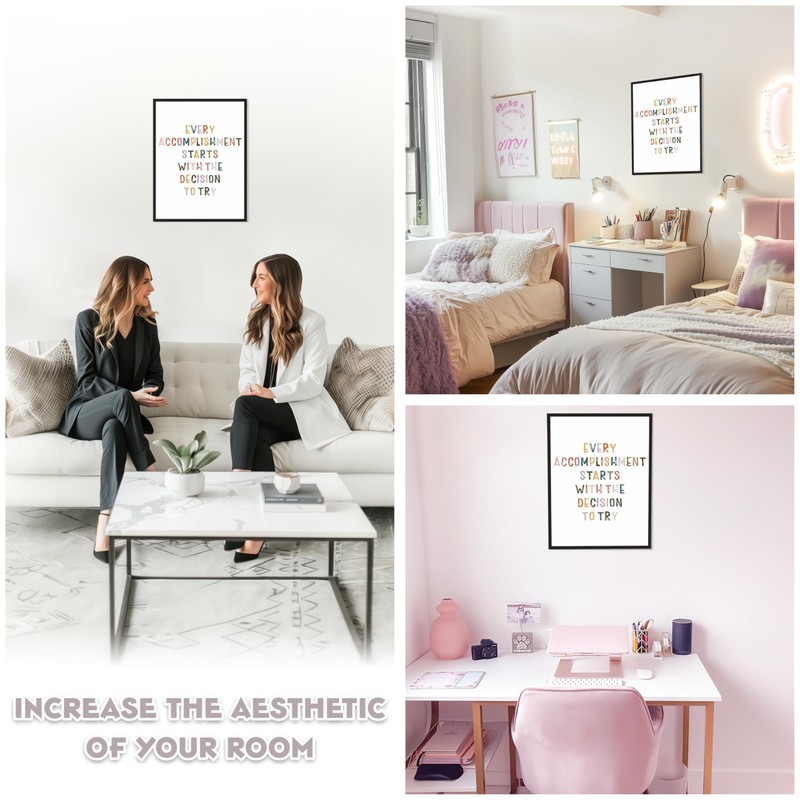 TracyArt Motivational Posters for Classroom, Every Accomplishment Starts With The