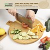 BAMOTTO Round Bamboo Cutting Board Set of 2 with Handle,
