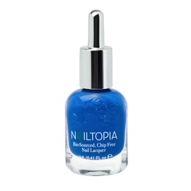 Nailtopia - Plant-Based Chip Free Nail Lacquer - Non Toxic, Bio-Sourced, Long-Lasting, Strengthening Polish - Indigo To Ibiza (Ocean Blue) - 0.41oz