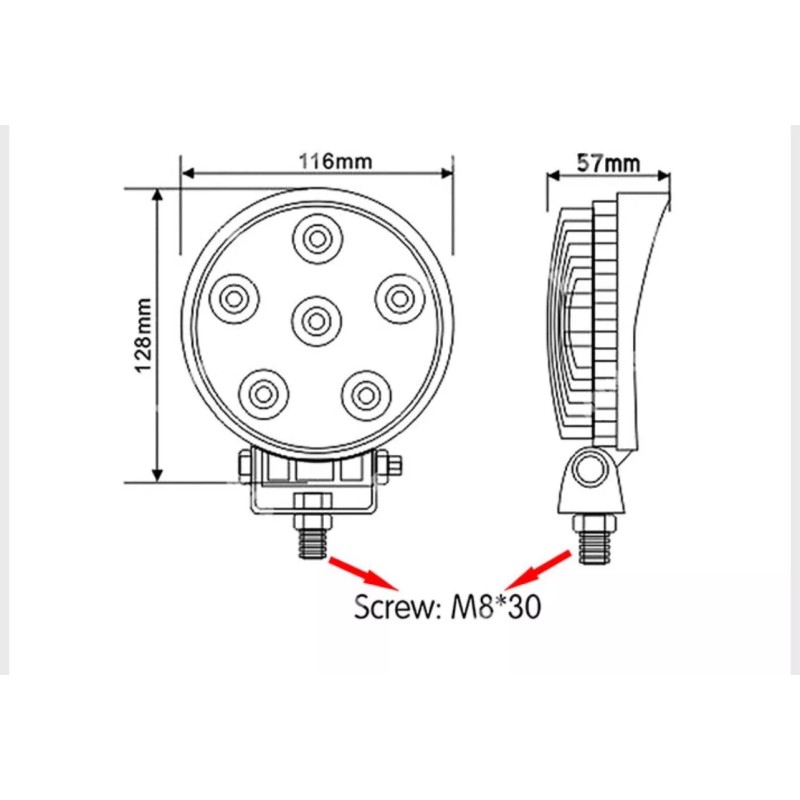 Aftermarket 12 TO 80 VOLTS LED WORK LIGHT | FORKLIFT