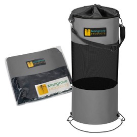Mangrove Products: Portable Boat Trash Can, Reusable Trash Bag, Boating Equipment, Boat Storage, Boat Accessories Marine, Pontoon Boat Accessories, Fishing, Sandbar, RV, or Camping