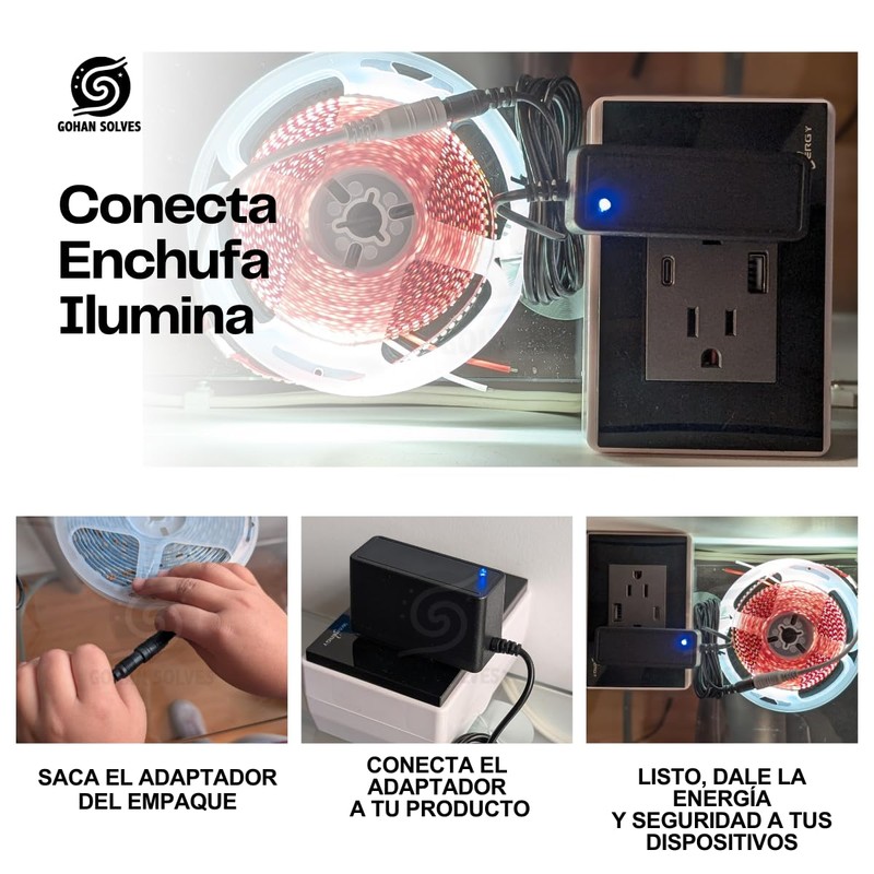 Eliminador Cargador Fuente Adaptador Tira De Led 12v (1 amper)