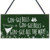 RED OCEAN Funny Gin Sign Hanging Plaque Christmas Decoration Xmas