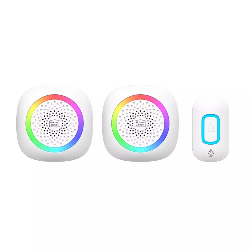 Home Zone 2 BATTERY OPERATED WIRELESS DOORBELL 60 Sound Options