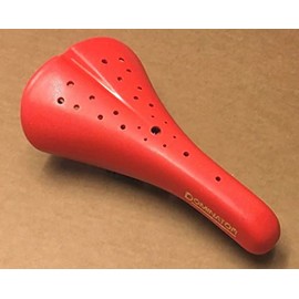 TIMTO New RED Viscount Dominator BMX Bicycle Seat- Old School Hard Shell Saddle