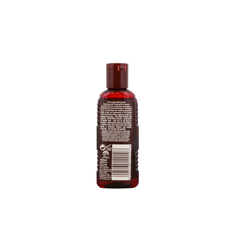 Malibu Sun SPF 8 Bronzing Tanning Oil, 100ml