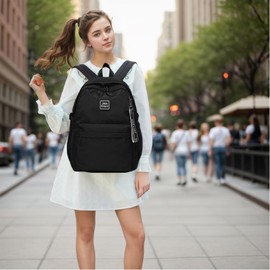 ACNCN Teen Girls Casual Backpack College Daypack Women Daily Travel Laptop Bag Sports backpack, Boys School Backpack(Black)