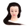 26" Synthetic Fiber Mannequin Head Hairdresser Training Head Cosmetology Doll