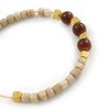 50mm Antique White Glass and Brown Ceramic Bead Large Hoop