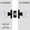 HIEMEY Glass Crystal Door Knobs Interior, Round Clear Bubble Ball