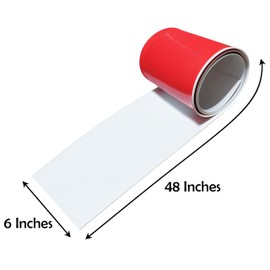 Rubber Bond Garage Wall Protectors - 6x48 Inches Strong Self-Adhesive Rubber Bumper Protectors for Garage Walls - Anti-Scratch and Waterproof Garage Wall Protector for Car Doors (White, 1 Pack)