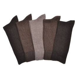 5 Pairs of MEN'S BROWN Cotton Socks Medium = UK Mens Shoe Size 6-8.5