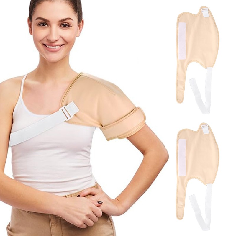 2pcs Castor Oil Shoulder Wrap Bag Reusable Organic Cotton Shoulder