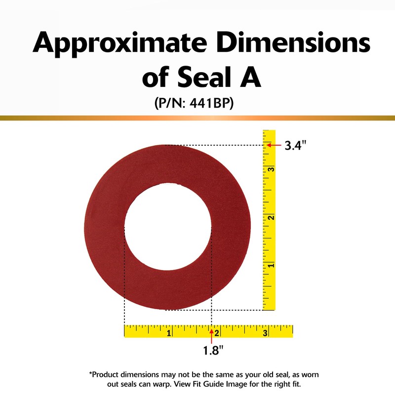 Korky Dual Flush Valve Seal Assortment, Seal A – Fits