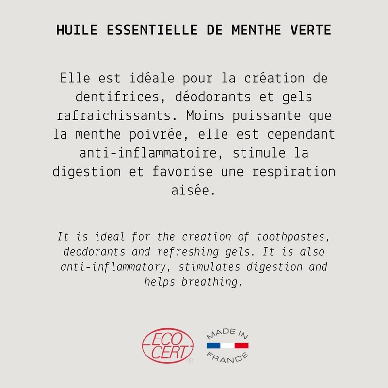 Green Mint Organic Essential Oil - MY COSMETIK - 5