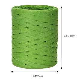 G2PLUS 218 Yards Raffia Paper Craft Ribbon, 1/4 Inch Wide Raffia Ribbon for Gift Wrapping, Green Raffia Ribbon Packing Twine String for DIY Arts & Crafts, Crochet Supplies, Christmas Holiday Decor