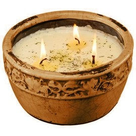 Swan Creek 17 Ounce Roasted Espresso 100% American Soybean Wax Candle in Vintage Bowl