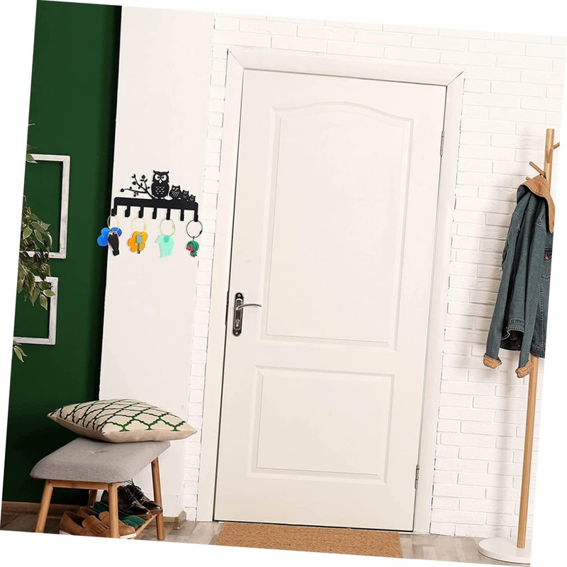 Ciieeo Owl Design Coat Hooks Decorative Wall Mounted Coat Rack