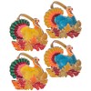ULTECHNOVO 4pcs Maple Leaf Napkin Elegant Turkey Napkin Holders Creative