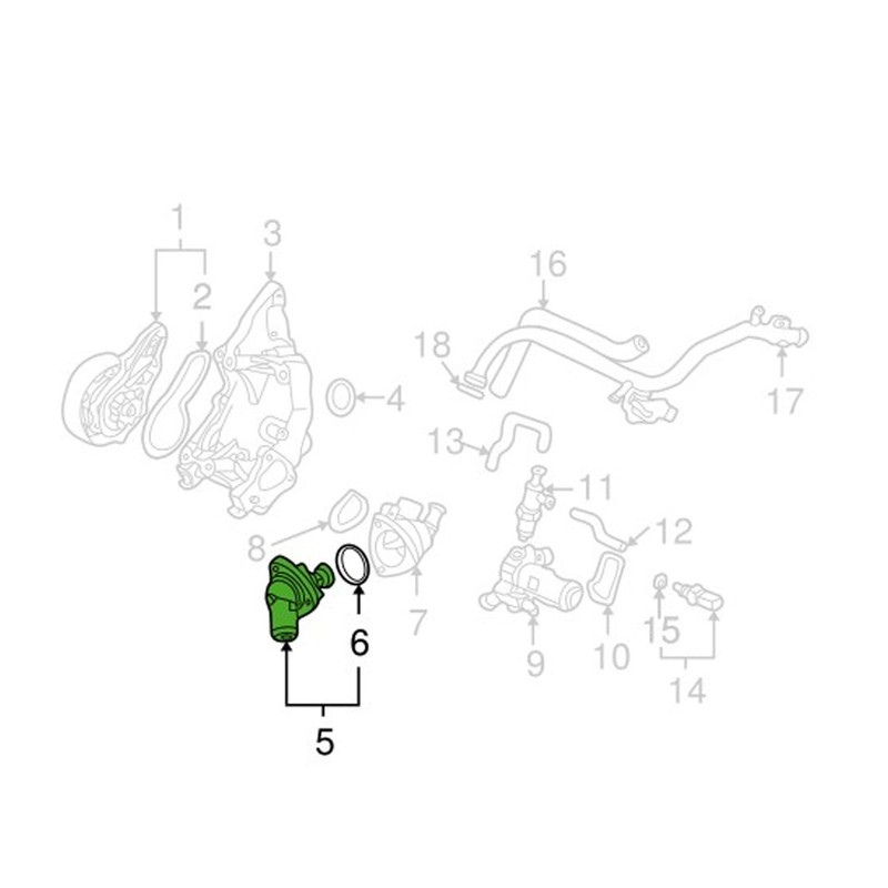 Engine Coolant Thermostat with Gasket 19301 PNA 003 Replacement for