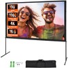 VEVOR Projector Screen with Stand, 100 inch 16:9 4K 1080
