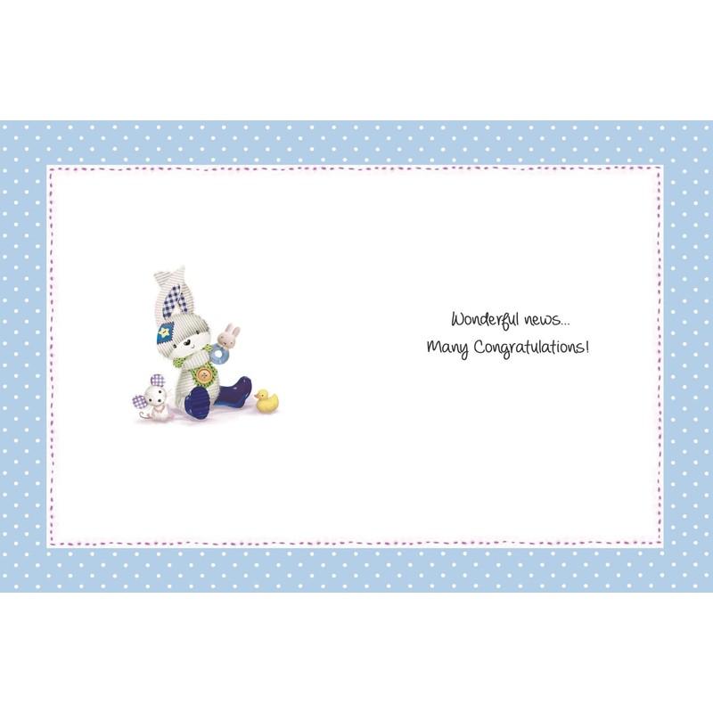 Jonny Javelin Beautiful New Baby Boy Card