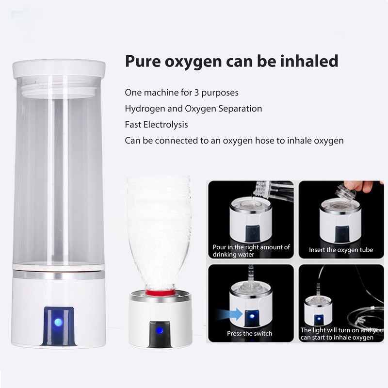 Portable Hydrogen Water Ionizer 300ml 3000PPB Portable Hydrogen Water Bottle
