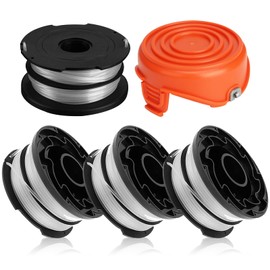 DF-065&DF-065-BKP 90517175 Dual Line Replacement Spool Compatible with Black and Decker Weed Eater GH710 GH700 GH750 Replacement Spool 36ft 0.065" + RC-065-P,5-Pack (4 Line Spool + 1 Cap)