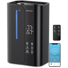 5L Cool Mist Humidifiers for Bedroom Large Room, Top Fill Ultrasonic Smart Air Humidifier for Baby & Plants with Essential Oil Diffuser, 50H Runtime 28 dB Quiet Baby Humidifier