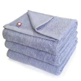 Imabari Towels, Commercial Use, Face Towels, Set of 3, M Color, 13.4 x 33.9 inches (34 x 86 cm), For Beauty Salon, 100 Colors, Lightweight Thin (No.03, Gray)