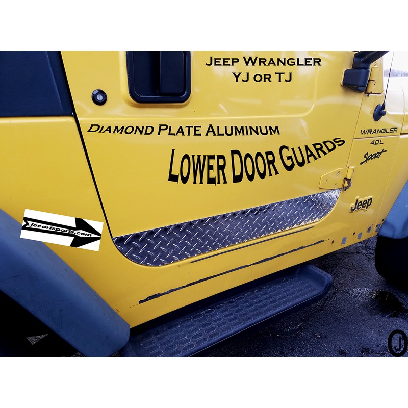 Fits Jeep YJ or TJ Diamond Plate Lower Door Guards