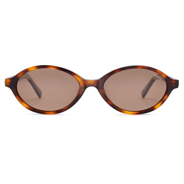 SOJOS Retro Oval Sunglasses for Women Narrow Polarized Y2K Trendy