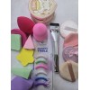Kit Maquillaje Esponjas Borlas Brocha Bases Rizador