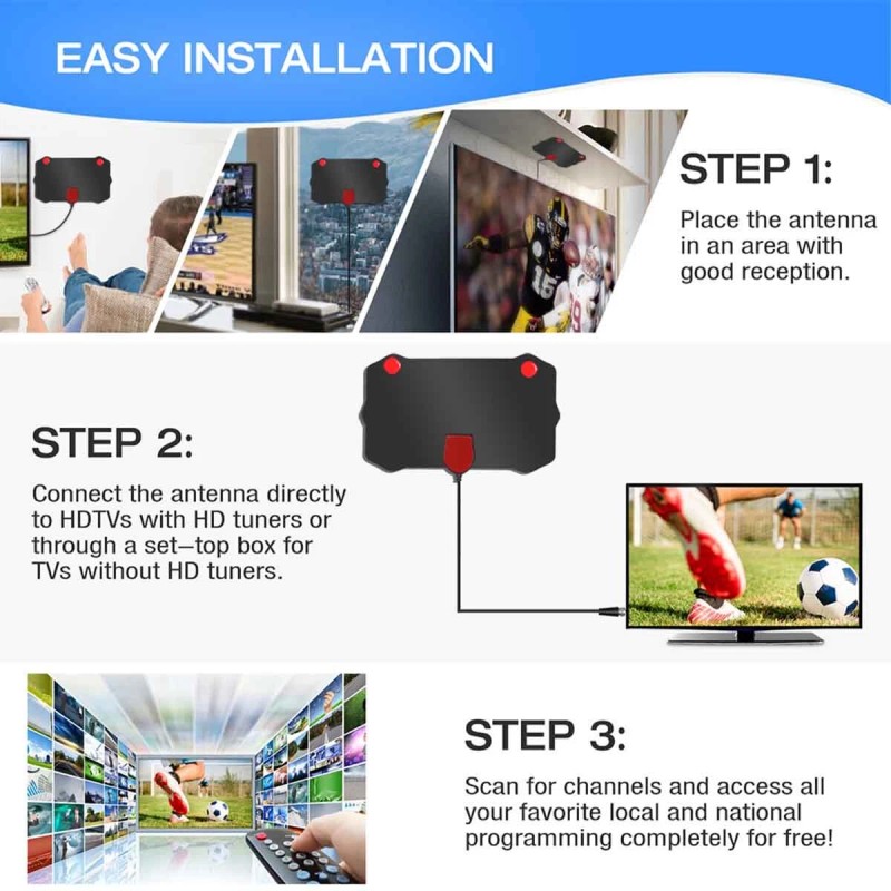 5600 Miles Range TV Antenna Digital HD Antena Indoor HDTV